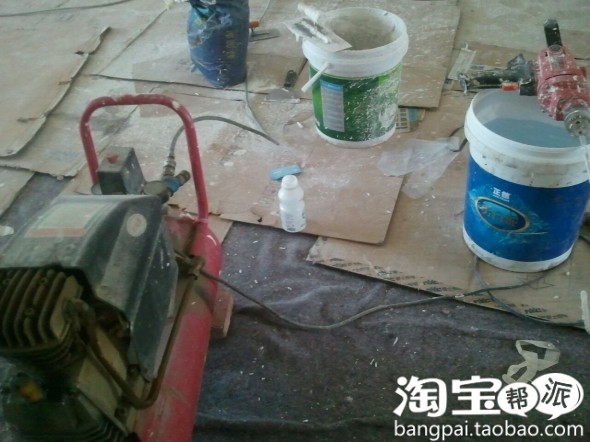 正然硅藻泥—全房喷涂+砖块背景墙，硅藻泥